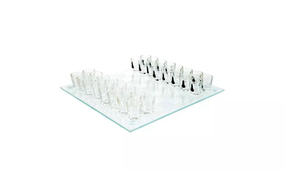 Shot Glass Drinking Game Chess Set - 32 Pieces - Second Medium