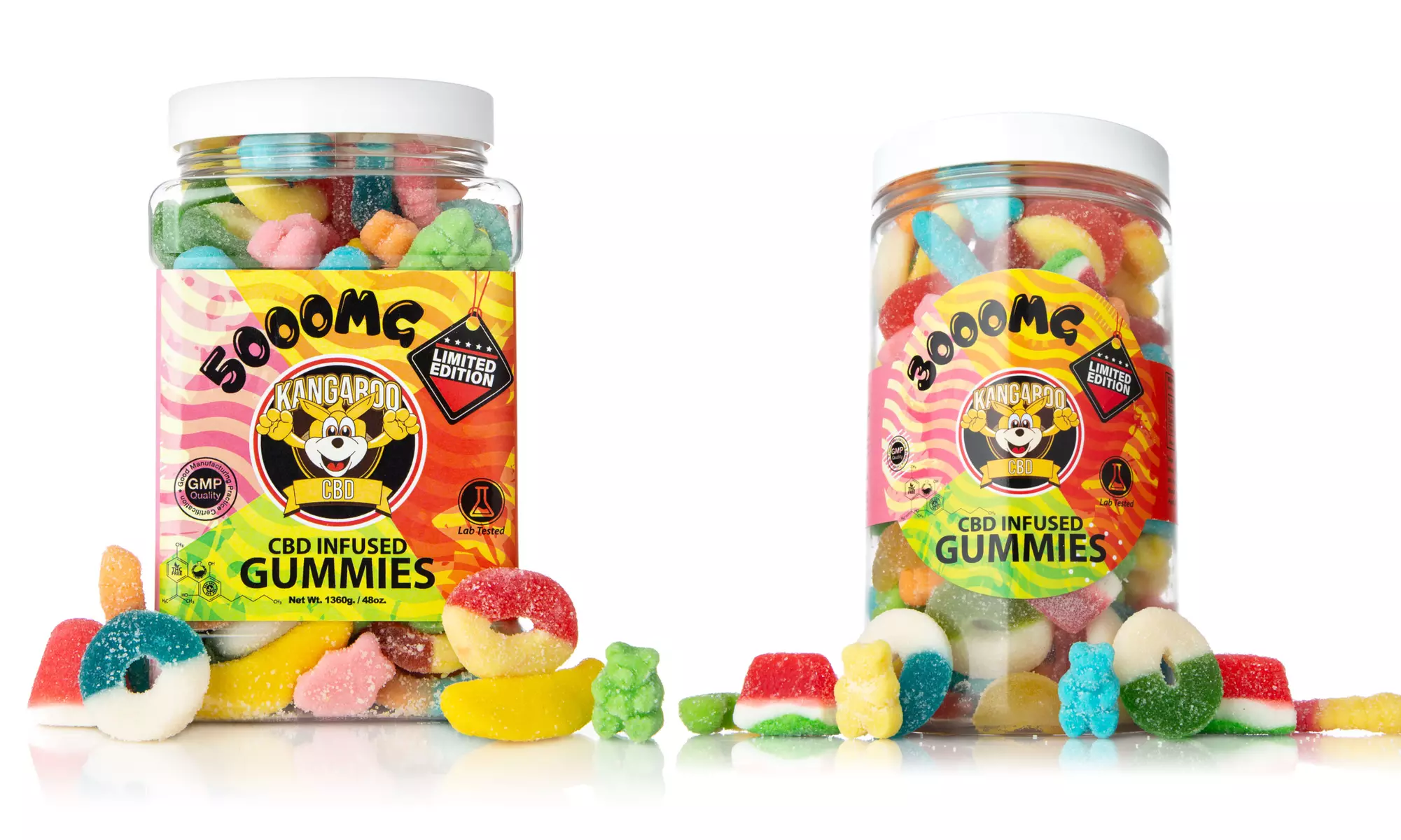 Multiple Flavors of Organic Kangaroo CBD Gummies - (250 - 5000mg)