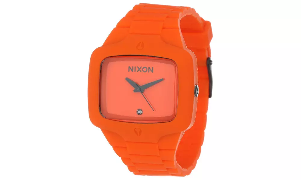 Nixon Men's 'Rubber Player' Molded Silicone Orange Watch - Primary Image