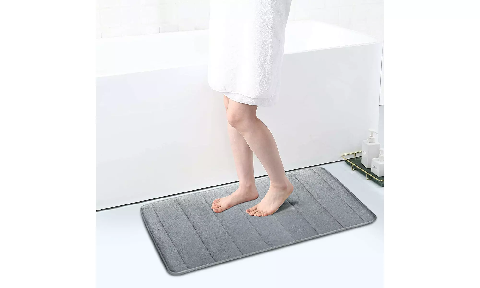 Absorbent Non-slip Bath Mats Memory Foam Bathroom Floor Shower Carpet Soft Rugs