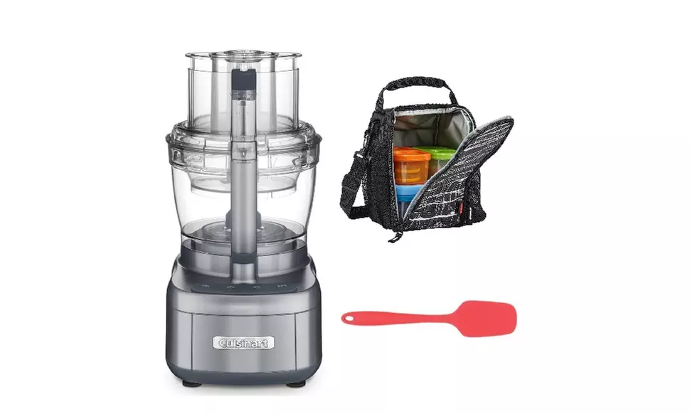 Cuisinart FP-13DGM Elemental 13-Cup Food Processor (Gray) w/ Spatula & Lunchbox - Primary Image