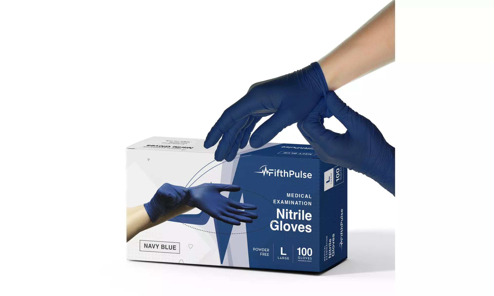 Fifth Pulse Nitrile Exam Latex Free & Powder Free Gloves - Box of 100