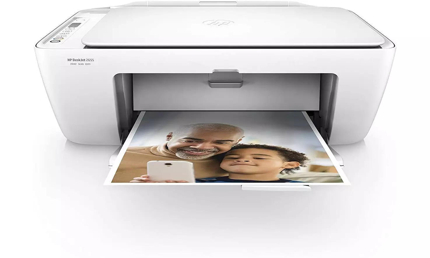 HP DeskJet 2655 All-in-One Compact Printer NO INK (White) - Refurbished - Primary Image