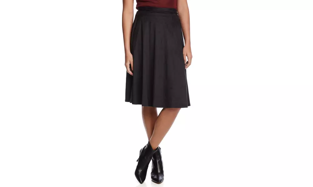 S.H.E. Textured Ponte Midi Skirt - Primary Image