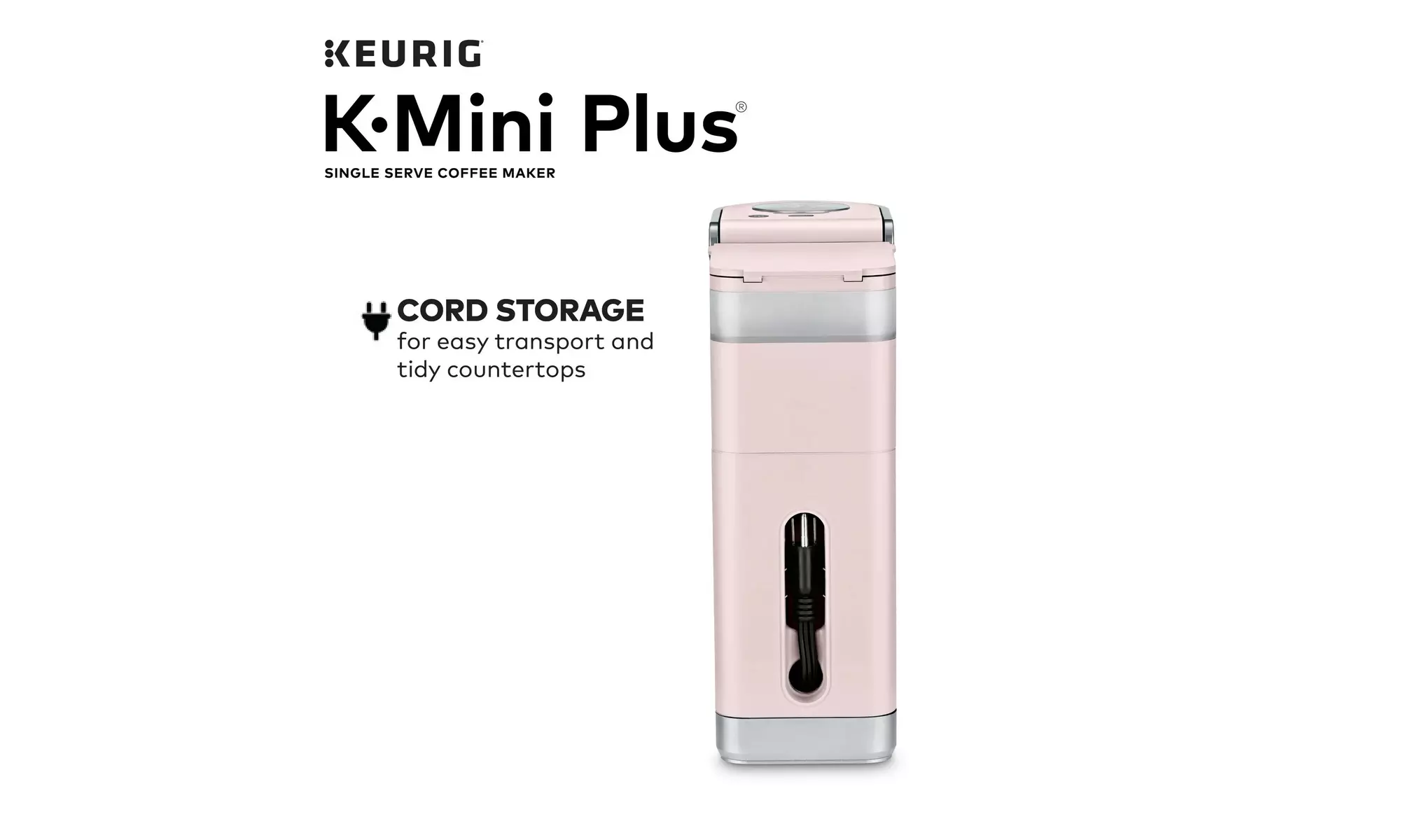 Keurig K-Mini Plus Single Serve K-Cup Pod Coffee Maker, Dusty Rose