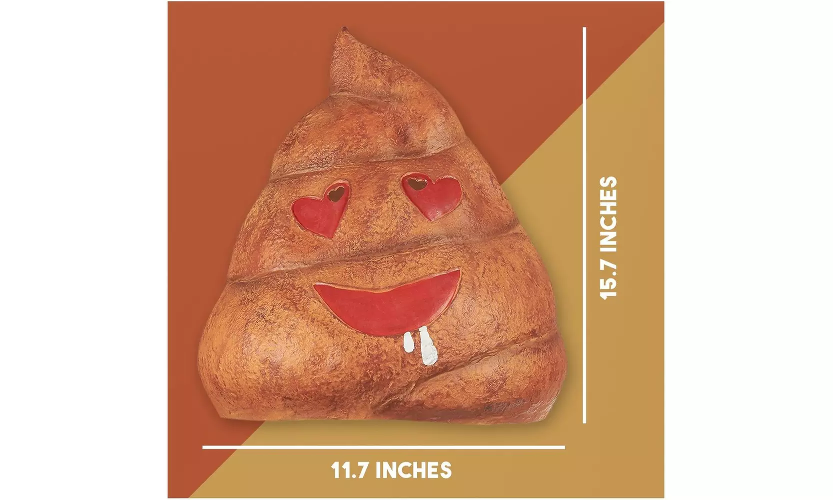 Poop Emoji Head Mask - Poop Mask for Halloween Costume, Photo Booth Prop, Brown - Second Medium