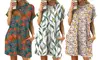 Womens Summer Casual Tshirt Short Sleeve Side Pockets Floral Sundress