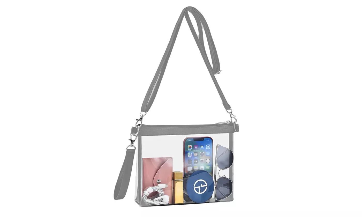 Clear PVC Stadium Approved Sling Bag Crossbody Purse Fanny Pack