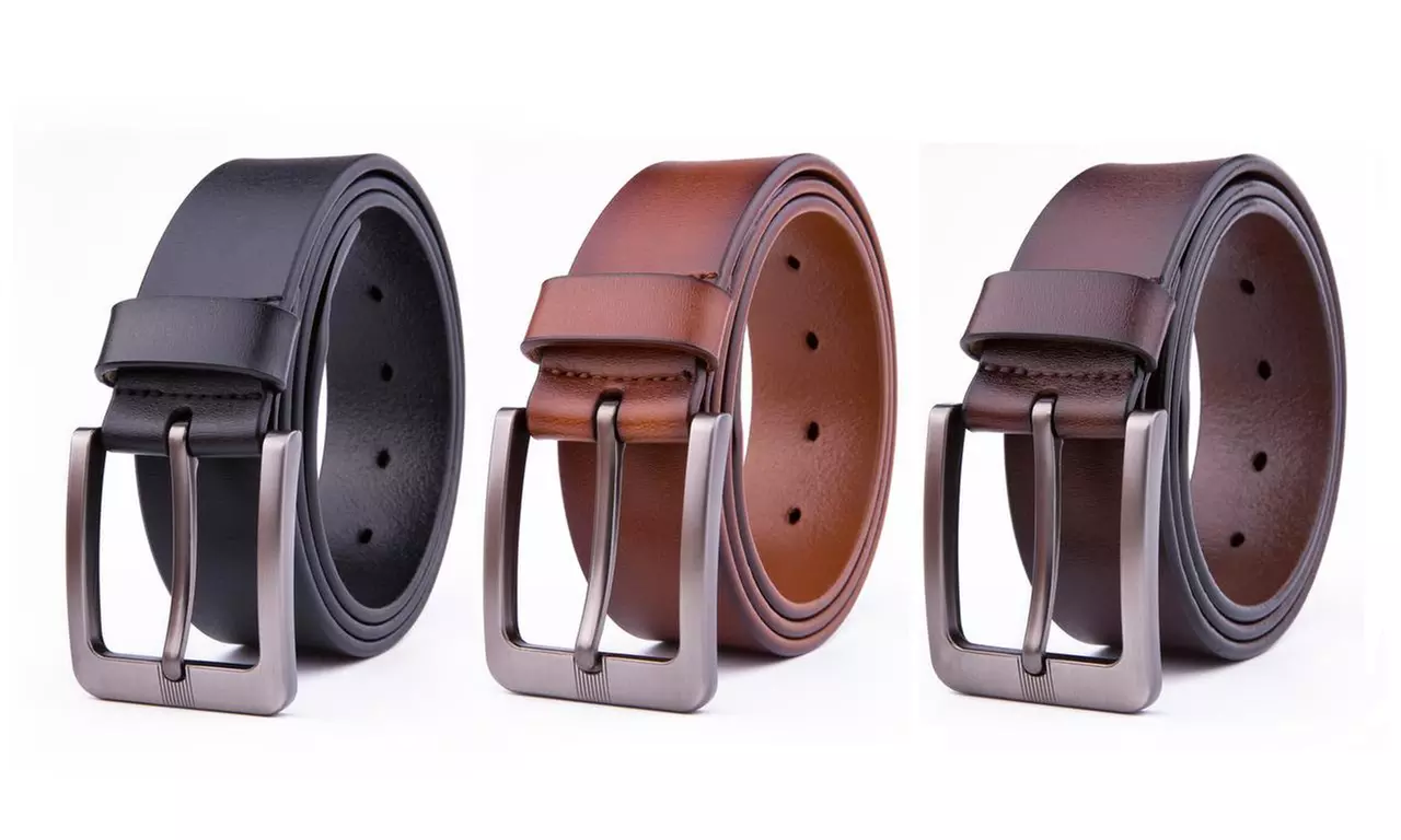 Men's Casual Genuine-Leather Dress Belts - Primary Image