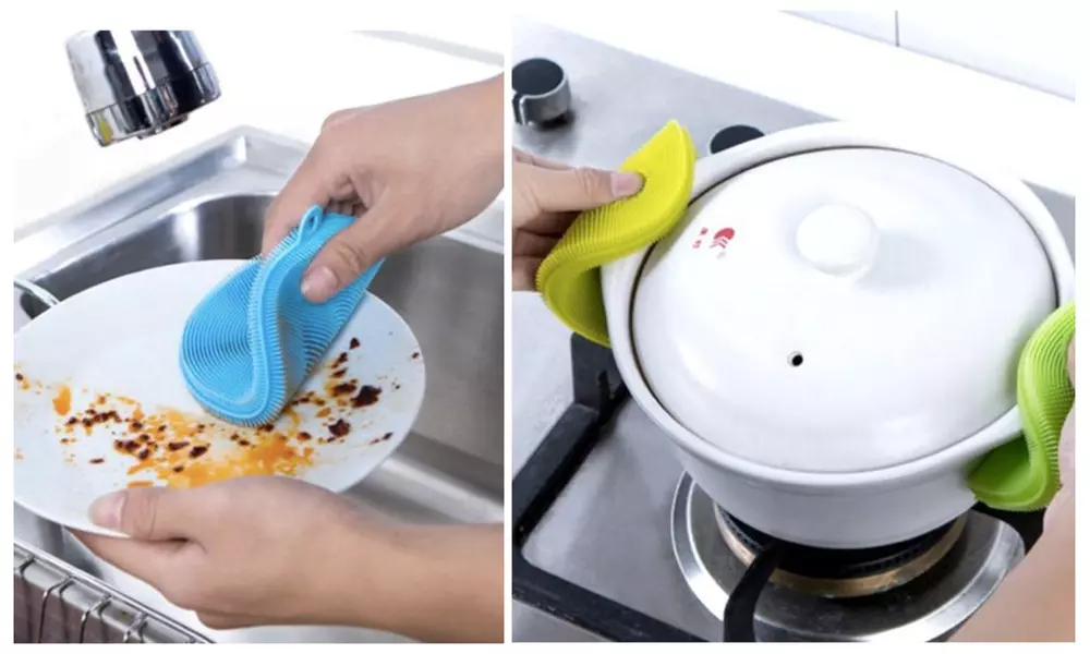 Multifunction Surface- and Dish-Cleaning Soft Silicone Sponge (3-Pack) - Second Medium