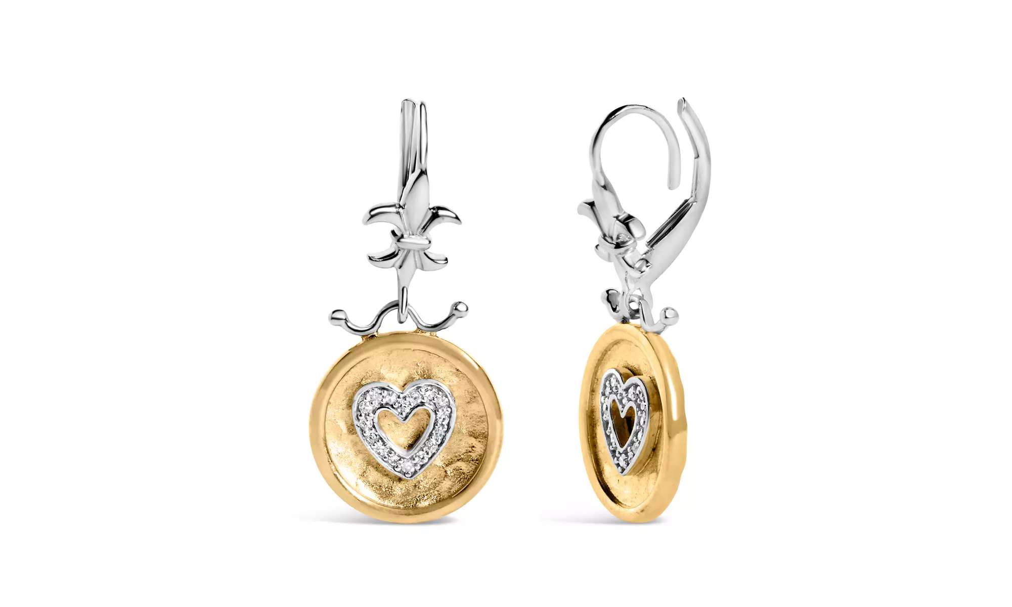 Silver & Genuine Diamond Heart Jewelry Set – Bracelet, Earrings & Pendant Necklace