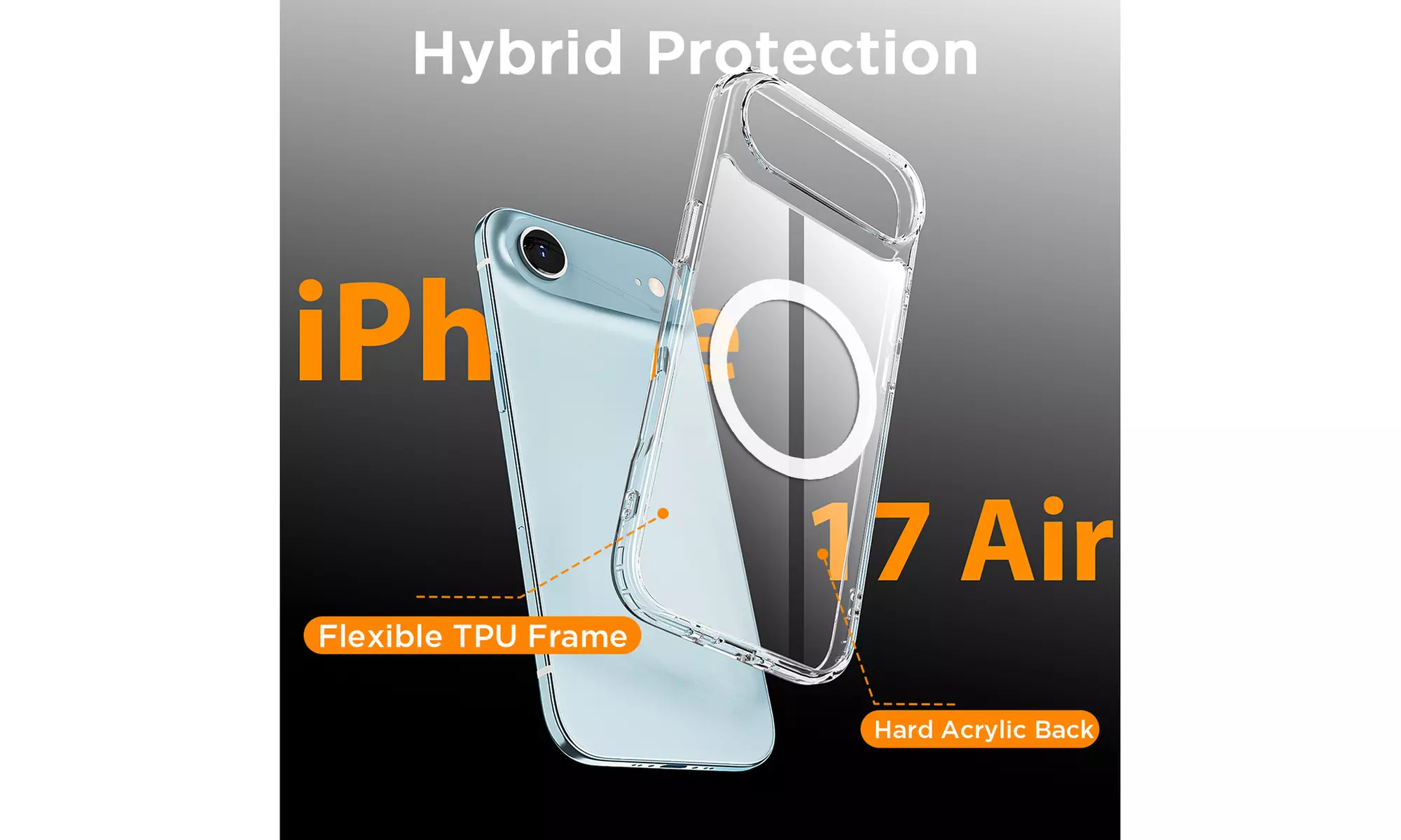 Crystal Clear Case for iPhone 17 Pro Max 17 Air 17 Pro Bumper Shockproof Cover