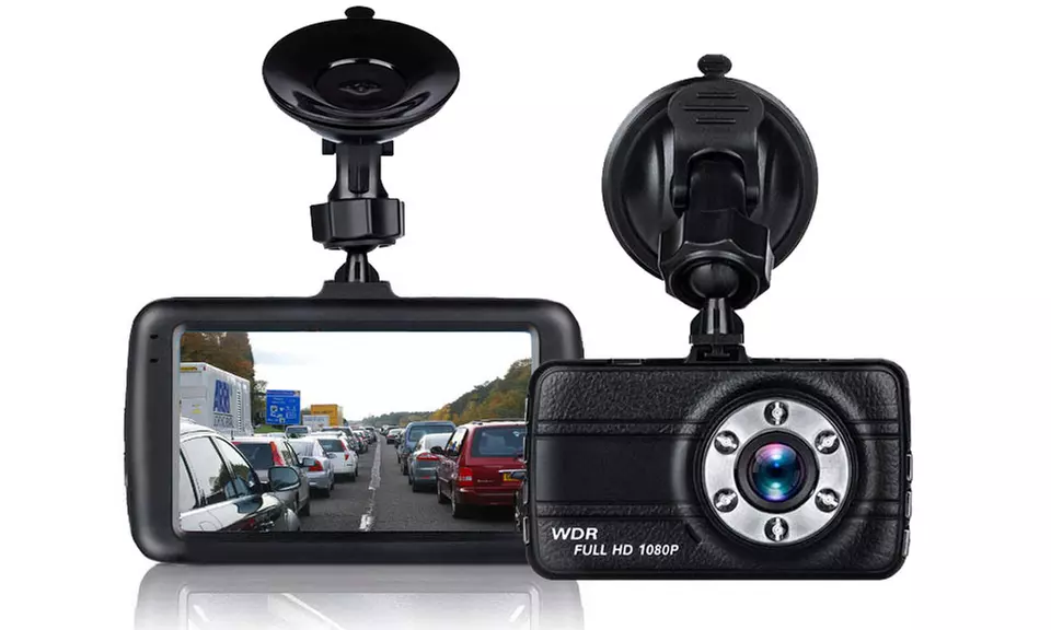 Full 1080P Dash Cam w/ 170 Degree Super Wide Angle & Night Vision - Primary Image