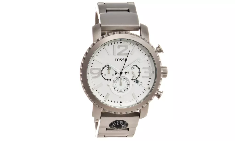 Fossil Men's 'Gage' Compass Stainless Steel Chronograph Watch - Primary Image