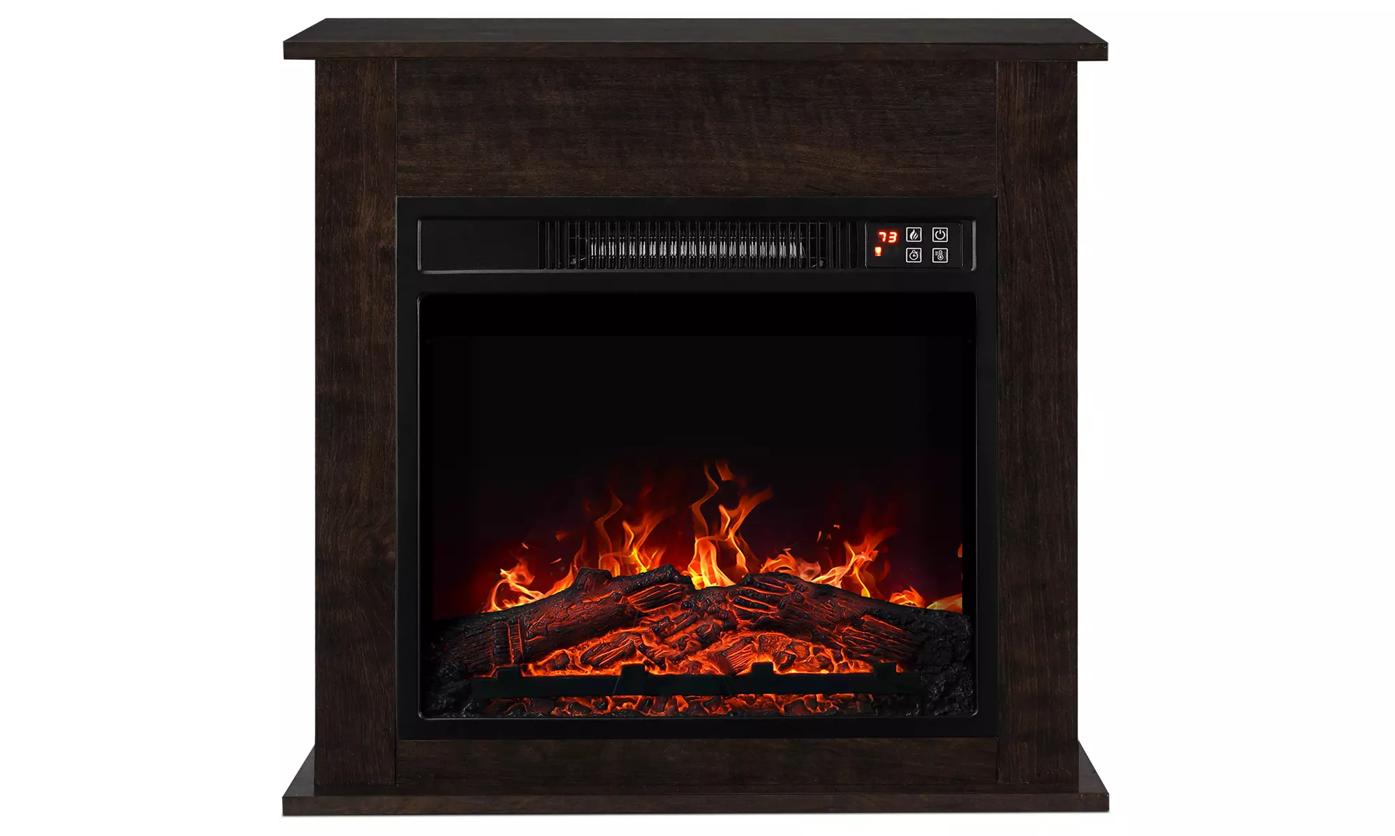 18"Delux Electric Fireplace Mantel Heater Insert Freestanding W/ Remote Control - Primary Image