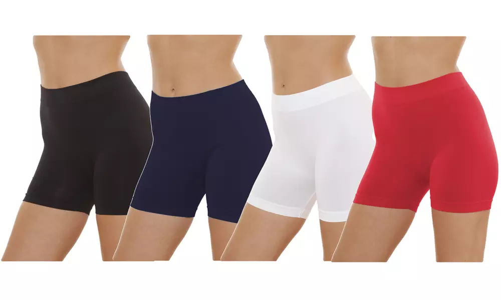 Women's Seamless Stretch Shorts (4-Pack) - Primary Image