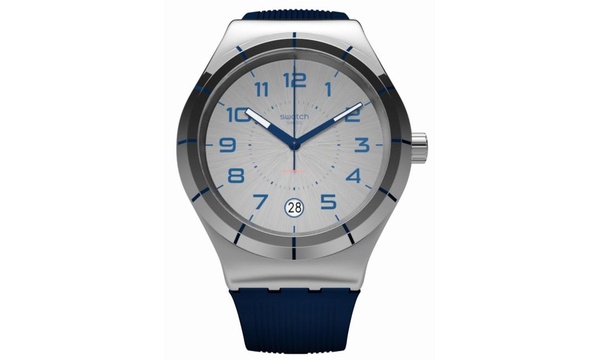 Swatch SISTEM NAVY Rubber Mens Watch YIS409