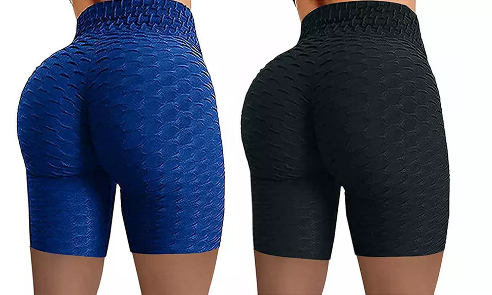  Women High Waisted Yoga Shorts Butt Lifting Stretch Workout Running Leggings - Primary Image