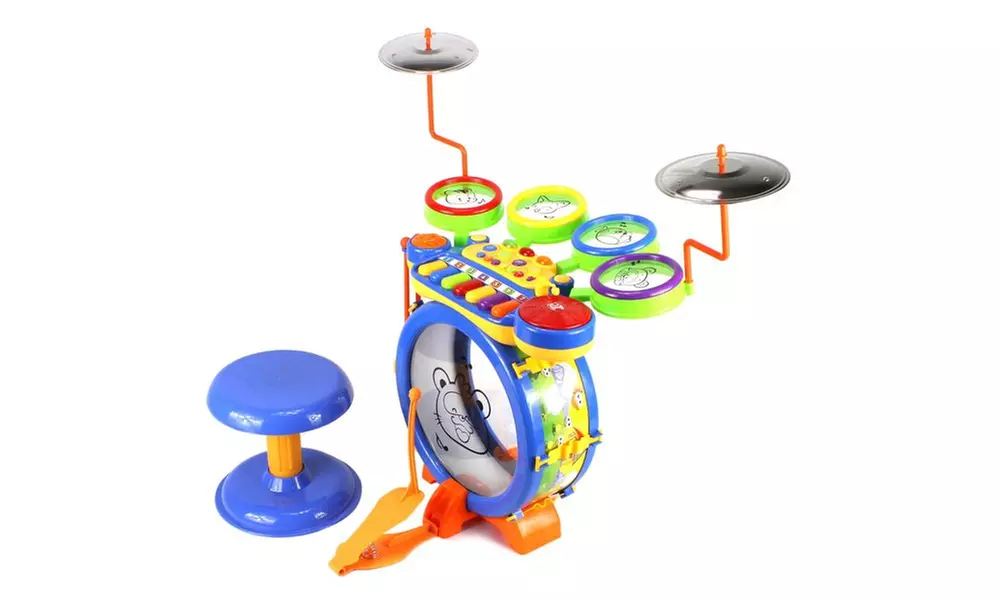 Junior DJ Drum Band 2-in-1 Children's Toy Drum & Keyboard Play Set - Primary Image