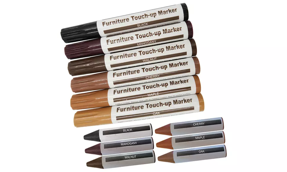 Evelots Wood Touch-Up Marker & Wax Sticks, Furniture & Floor Scratch Repair - Primary Image