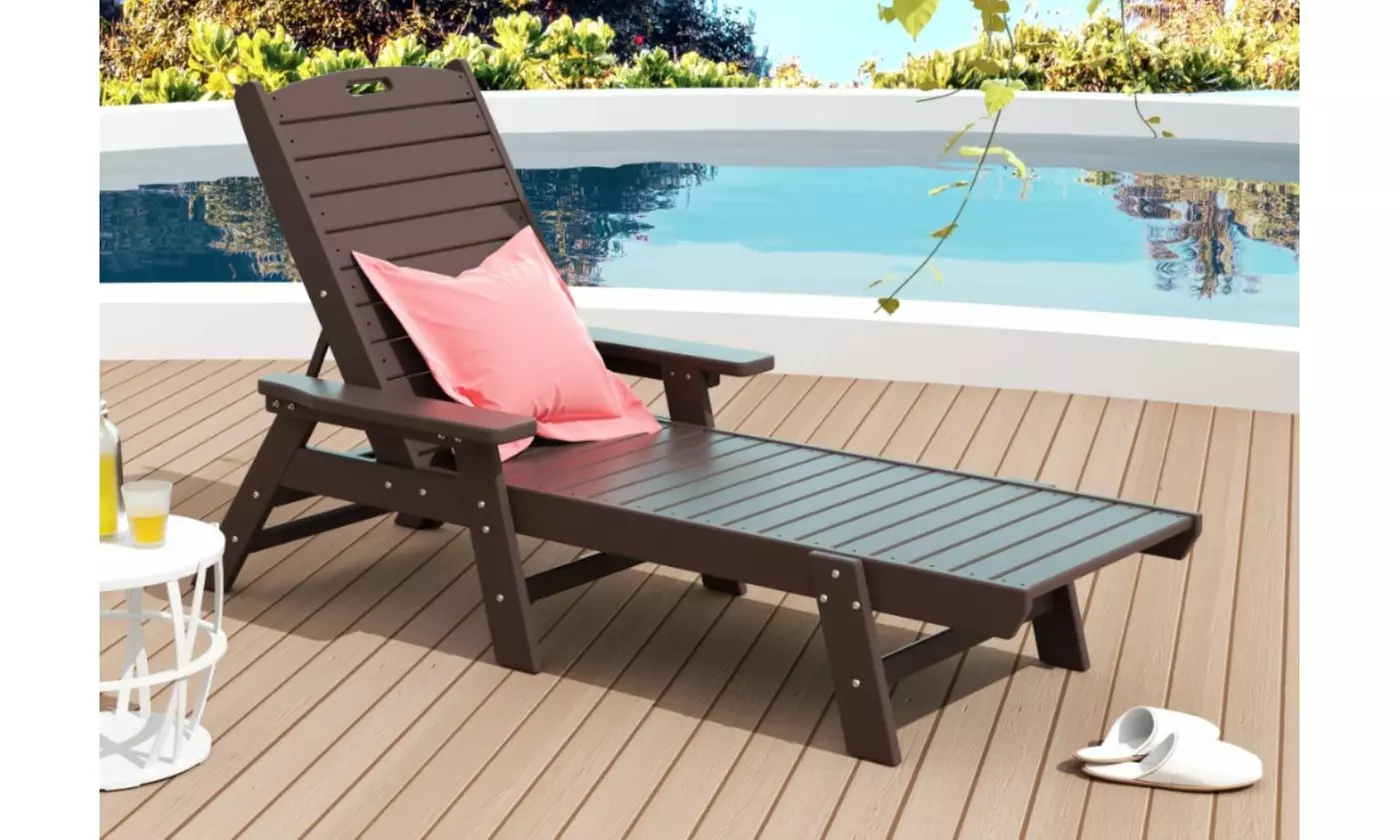 WestinTrends Malibu Poly Reclining Chaise Lounge - Primary Image