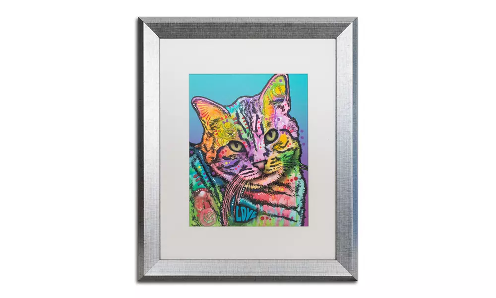 Dean Russo 'Tigger Custom-1' Matted Silver Framed Art - Second Medium