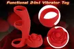 APP Remote Control Vibrating C-Ring Rose Clitoral G Spot Vibrator - Second Medium