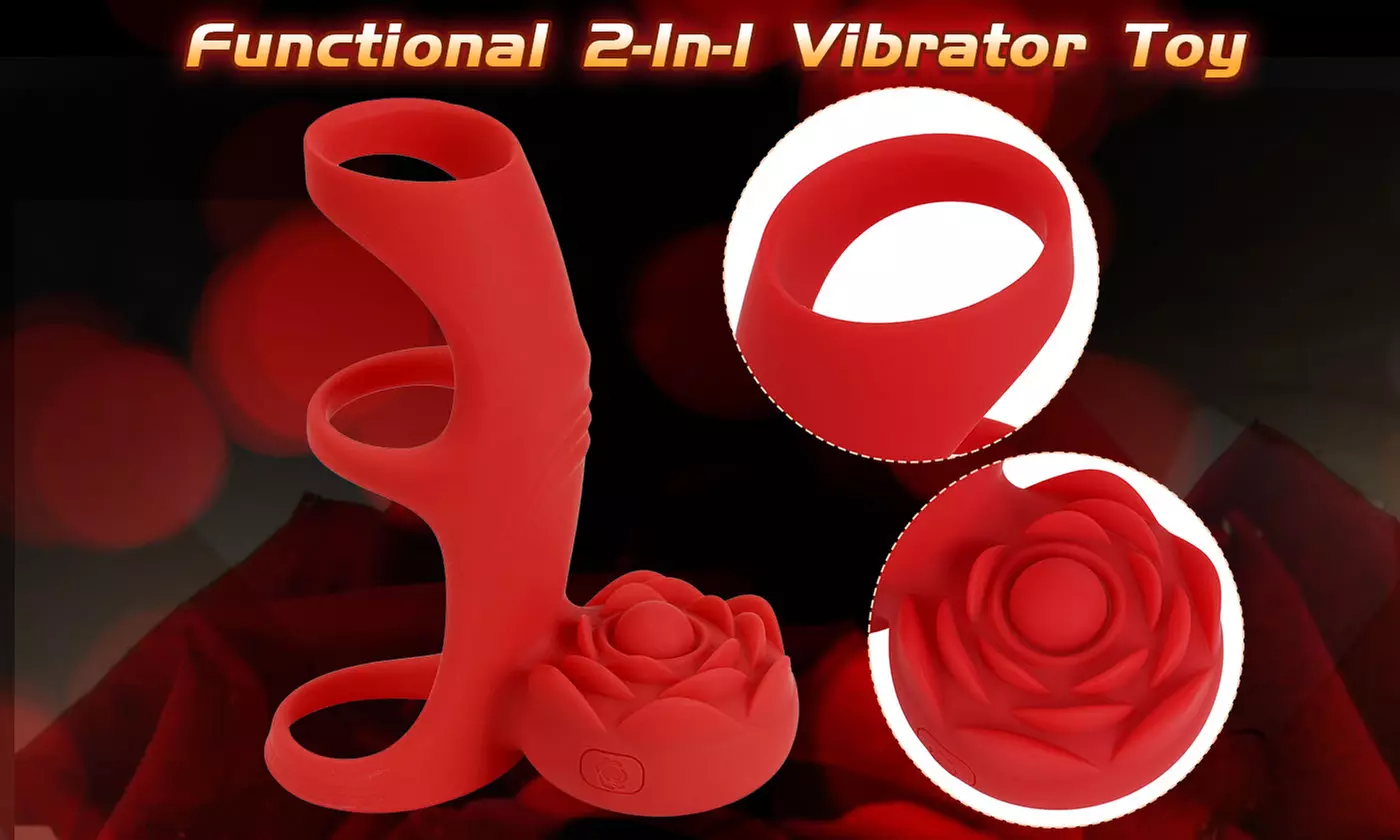APP Remote Control Vibrating C-Ring Rose Clitoral G Spot Vibrator