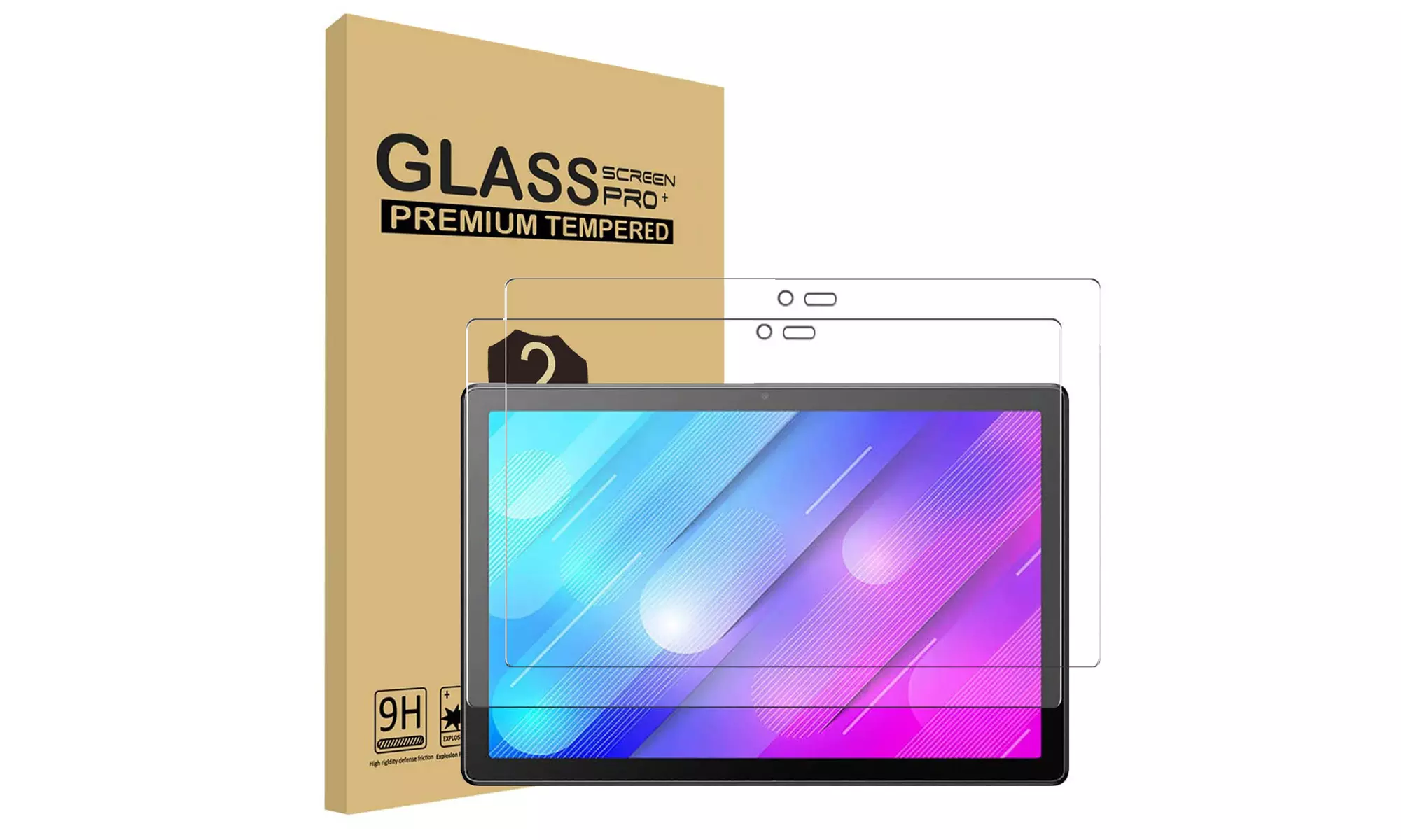 (2 Pack) Screen Protector for Alcatel 3T 10 (2020) 10.1" Tablet Tempered Glass - Primary Image