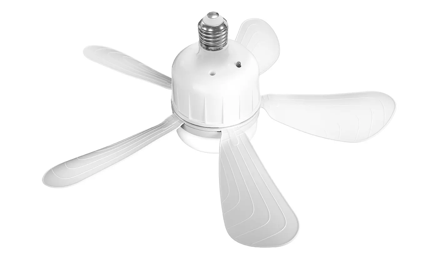 iMounTEK 2-in-1 Socket Ceiling Fan Light with Remote, Dimmable LED & Timer