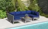 Costway Outdoor Furniture Set with Seat & Back Cushions Coffee Table