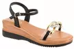 Lady Godiva Women's Medium Width Wedge Sandals - Second Medium