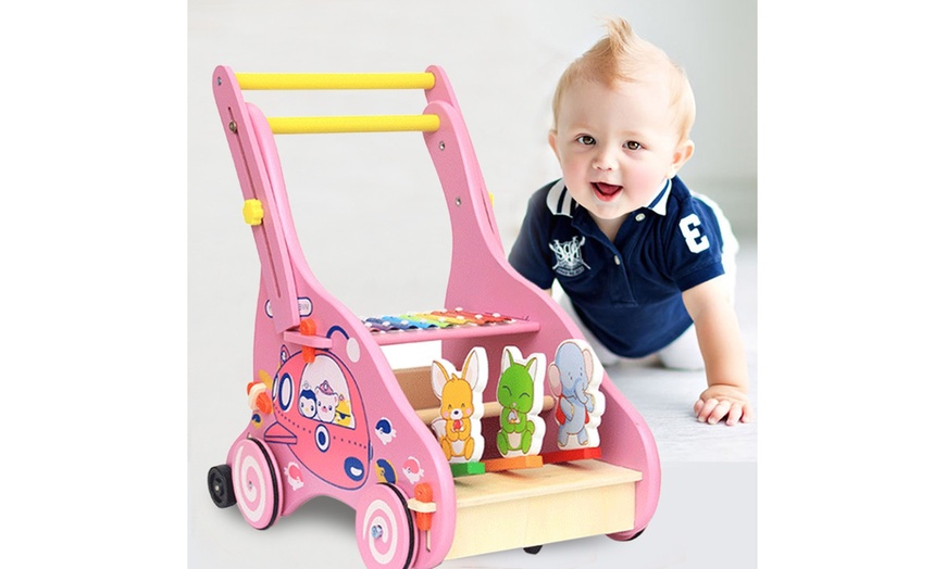 wooden stroller push toy