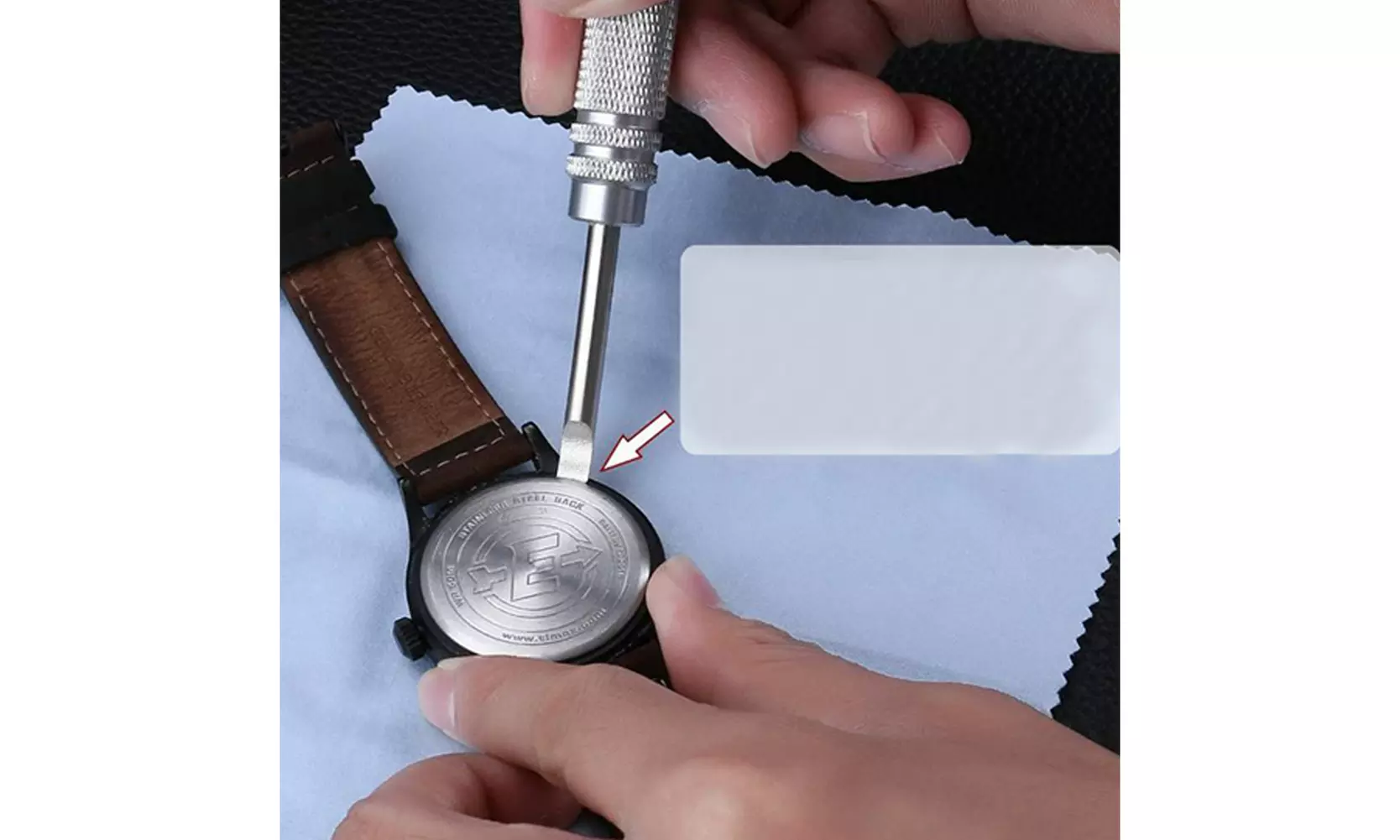 US 1-2 Pc Metal Watch Back Cover Opener Watch Repair Tool Battery Removal Pry