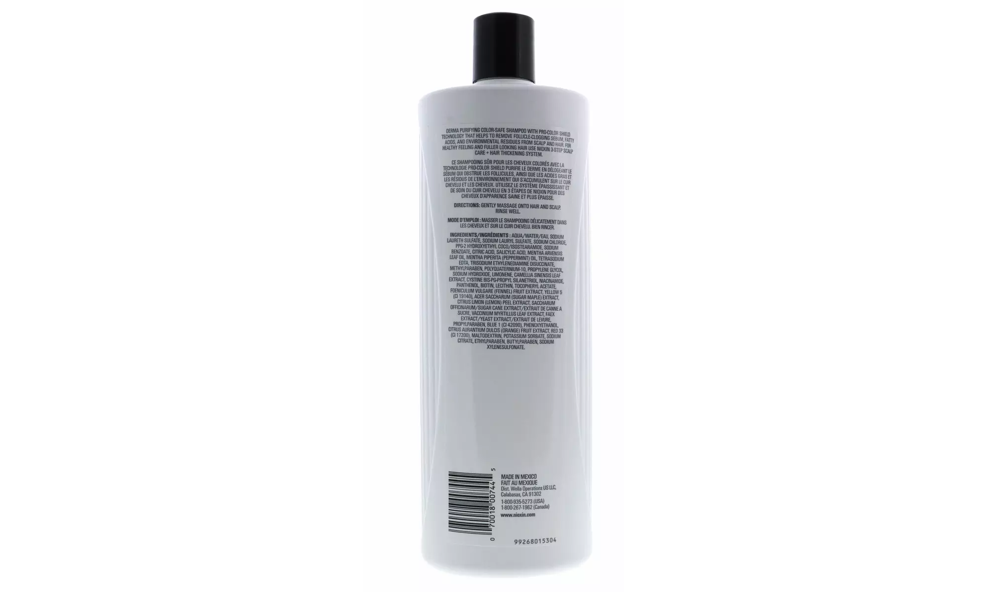 Nioxin Cleanser Shampoo and Scalp Therapy Conditioner Liter 33.8 oz Set Combo