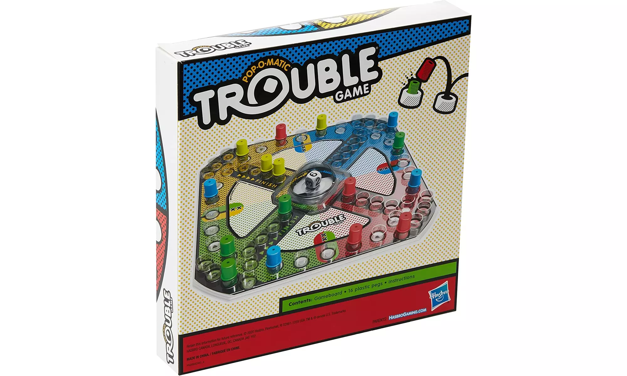 Hasbro Gaming Trouble Board Game for Kids Ages 5 and Up 2-4 Players - Primary Image