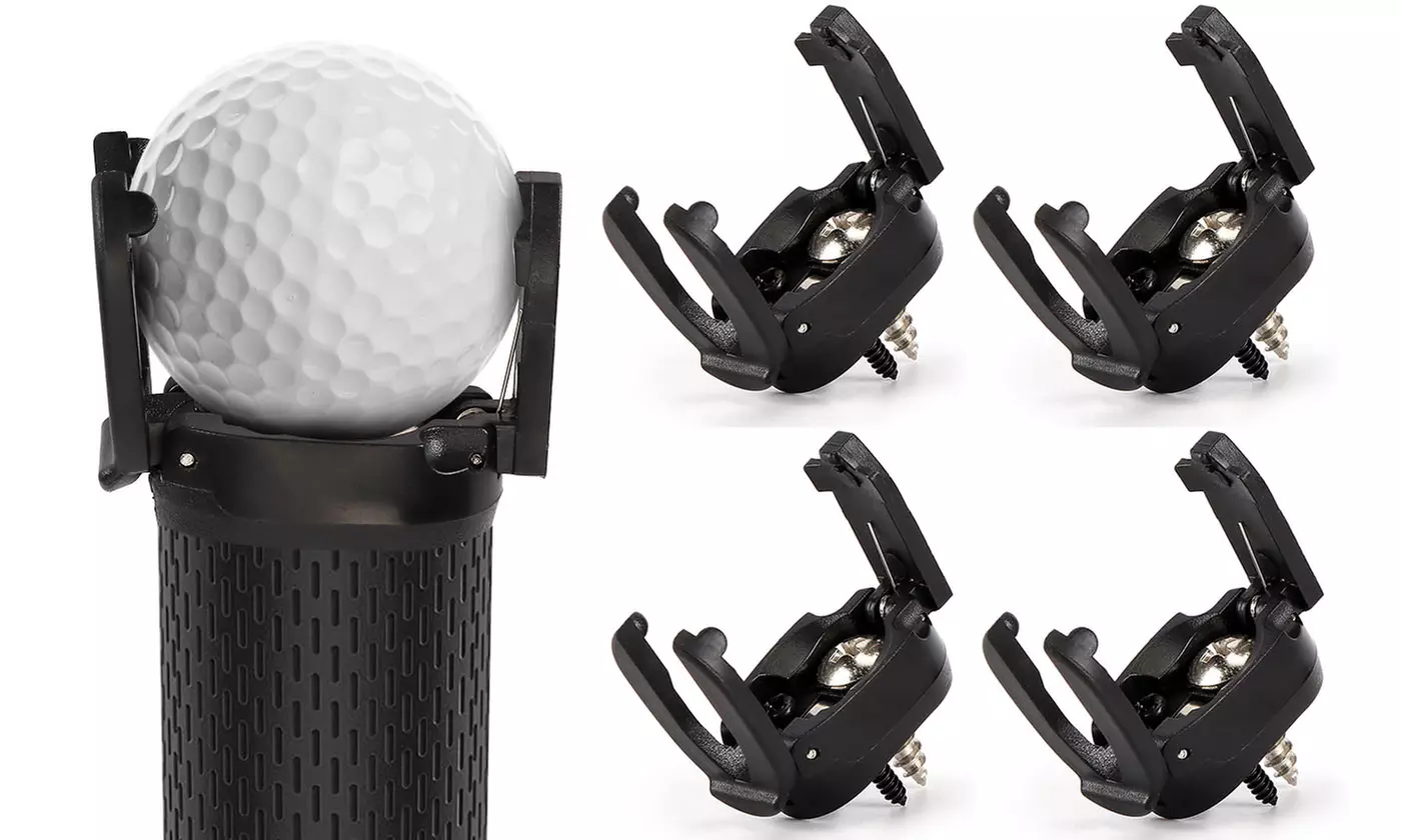 4Pcs Golf Ball Pick Up Retriever Grabber Claw Sucker Put On Putter Grip