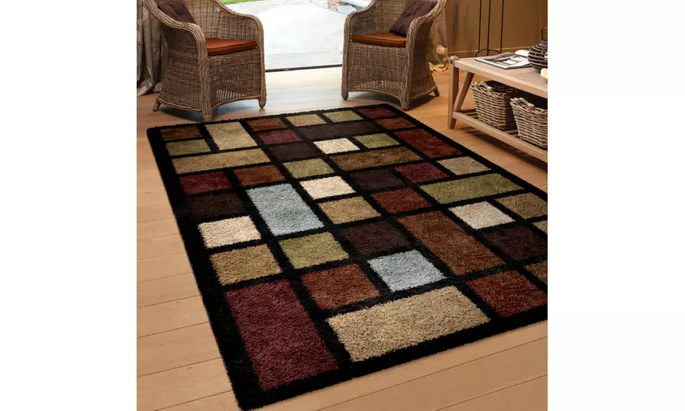 Color Grid Area Rug - Primary Image