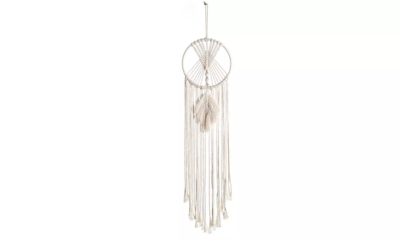 Macrame Star Moon Dream Catcher Boho Wall Hanging Ornament