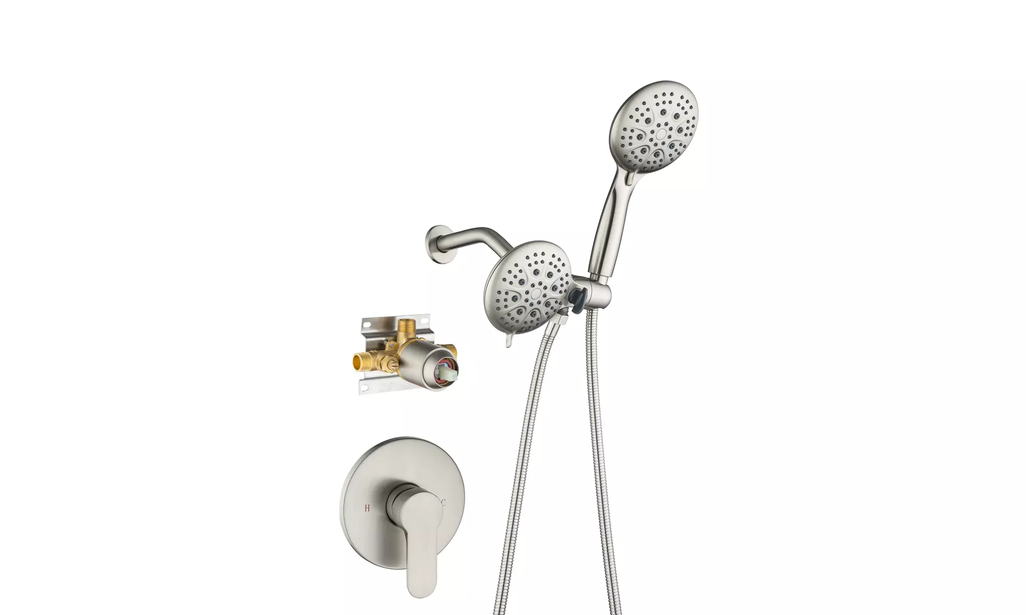 Shower System with Handheld Showerhead & Rain Shower Combo Set - Primary Image
