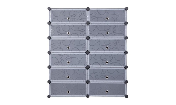 12 Cube Shoe Rack Diy Plastic Storage Organizer Modular Closet