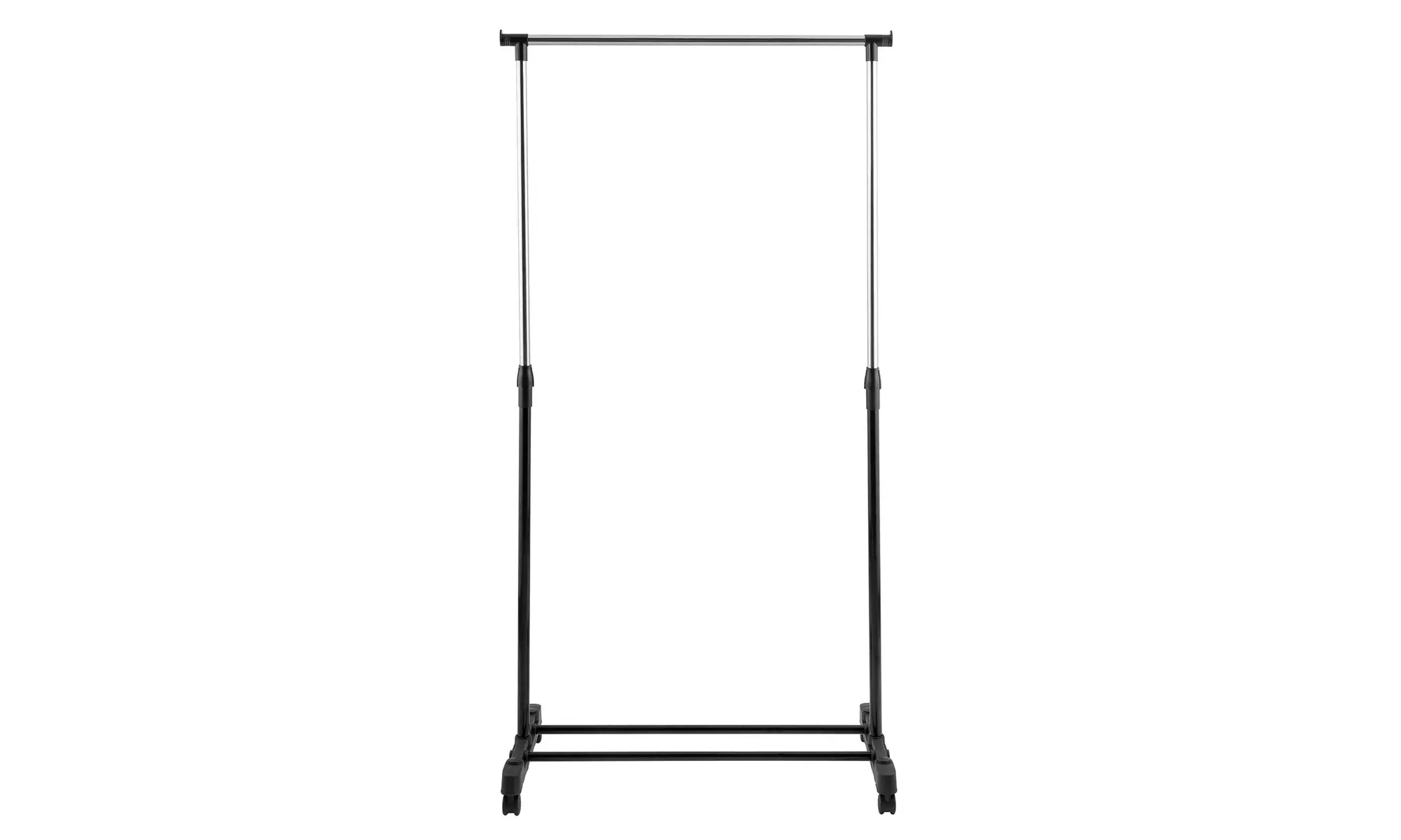 Single/Double Rail Stretching Stand Clothes Rack with Shoe Shelf