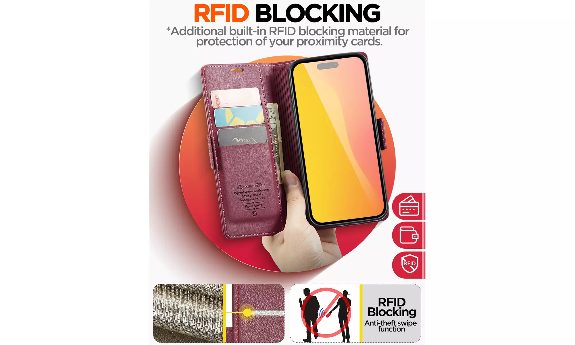 For iPhone 15 Pro Max 6.7 inch 2023 Case Leather Wallet  Flip Shockproof Cover
