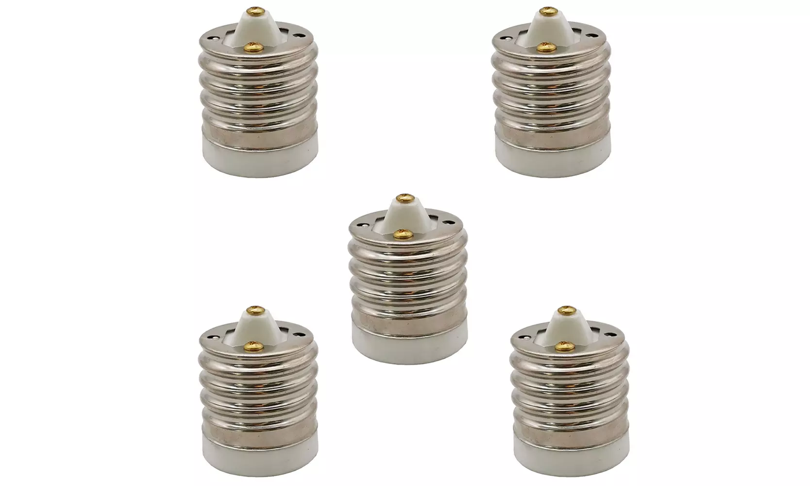 US 5-10 Pack Light Bulb Socket Adapter Mogul Base E39 to Medium E26 Screw Reduce - Primary Image