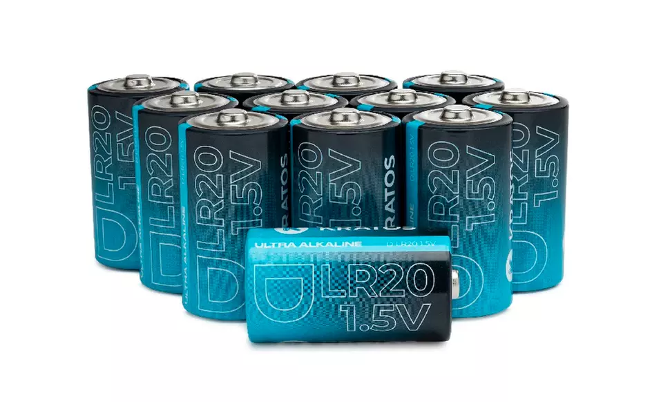 Kratos Power High-Performance Ultra Alkaline D Cell Batteries (12-Pack) - Primary Image