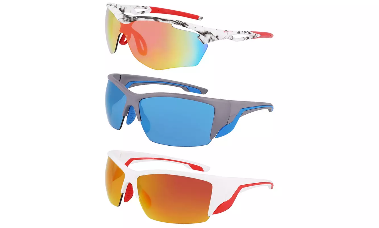 Spyder Men's Semi-Rimless Sport Sunglasses 