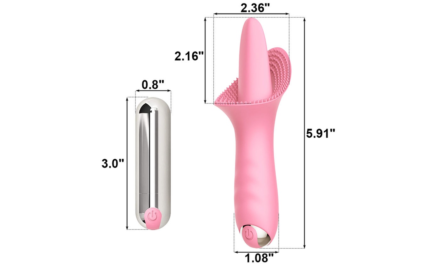 Licking Tongue Vibrator G-Spot Nipple Clitor Stimulator Sexy Toy