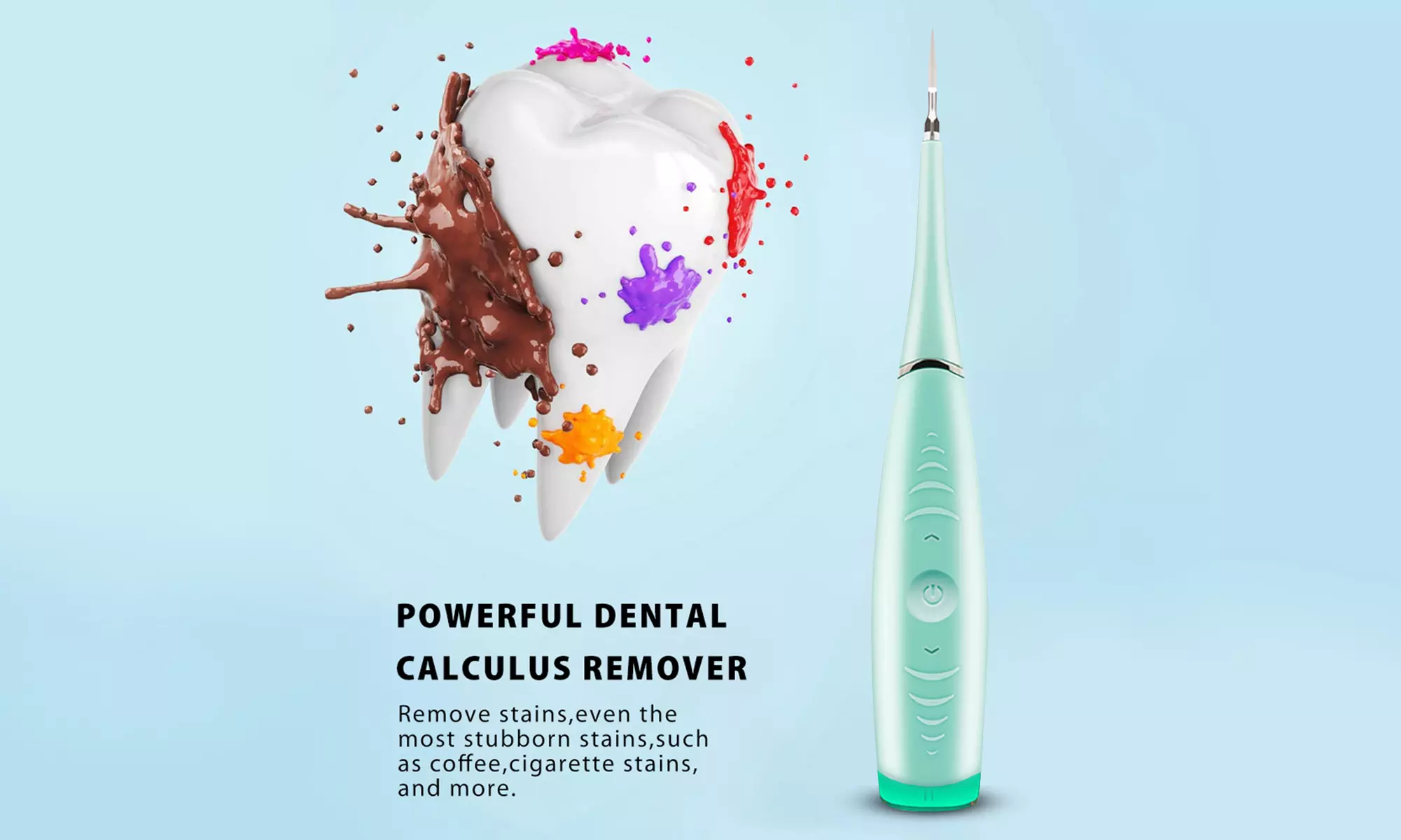 Coconut Oil Pulling and Electric Sonic Dental Scaler Set for Fresh Breath