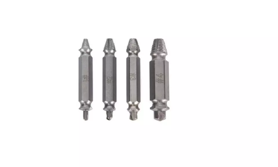 4 Pack Grab-it Extractor Set Universal Damaged Screw Extractor Kit - Primary Image