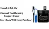 New Efficient Black Diamond Coconut Charcoal Powder Teeth Whitening Kit 